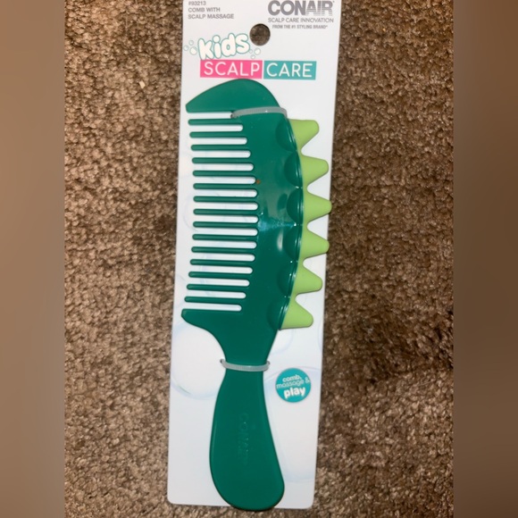 Conair Kids Green Comb w| Scales for Scalp Massage *BRAND NEW/ NEVER USED* - Picture 2 of 11